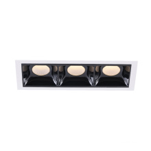 Hot selling 3*7W Aluminum Lamp Body Material anti glare reflector square double head led recessed downlight